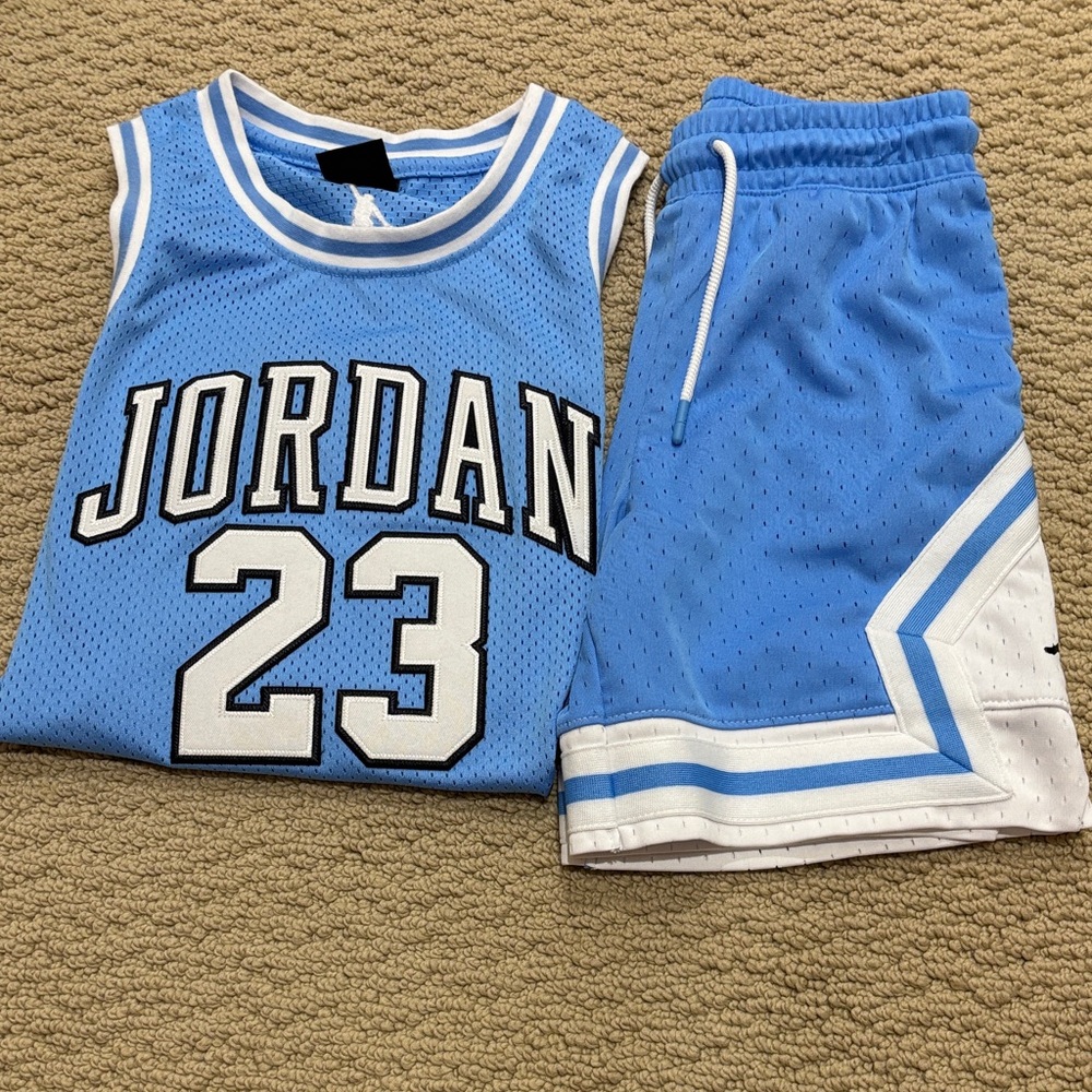 Jordan Kids Light Blue Jersey and Shorts Set NWOT!